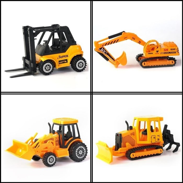 MWN.TOYS Die Cast Mobil Construction Car 4 pcs No F4