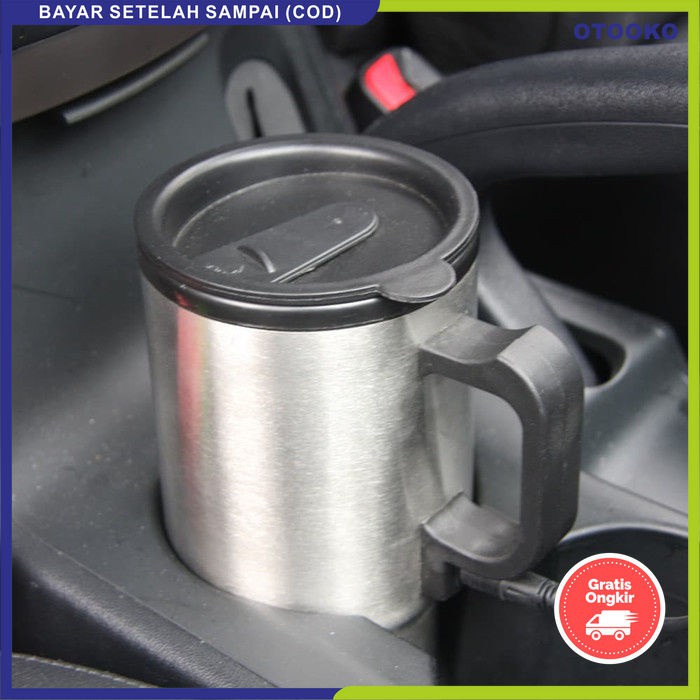 Gelas Thermos Pemanas Air Heated Car Travel Mug Elektrik Mobil 450ML