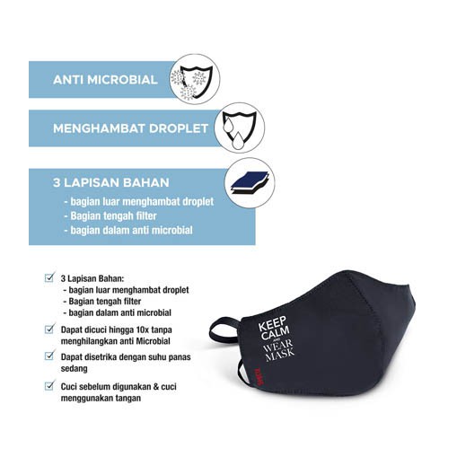 MASKER PRINT PELINDUNG SOPHIE 3 LAPIS TSMP7107B5 SOPHIE MARTIN MURAH DISKON MEMBER PROMO TERMURAH