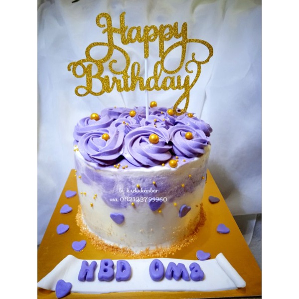 

kue ulang tahun ungu