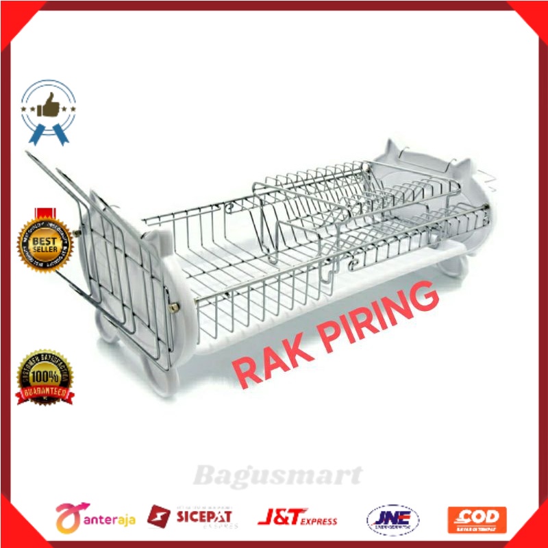 Rak Piring Plastik Besar - Putih/rak piring modern/rak piring minimalis