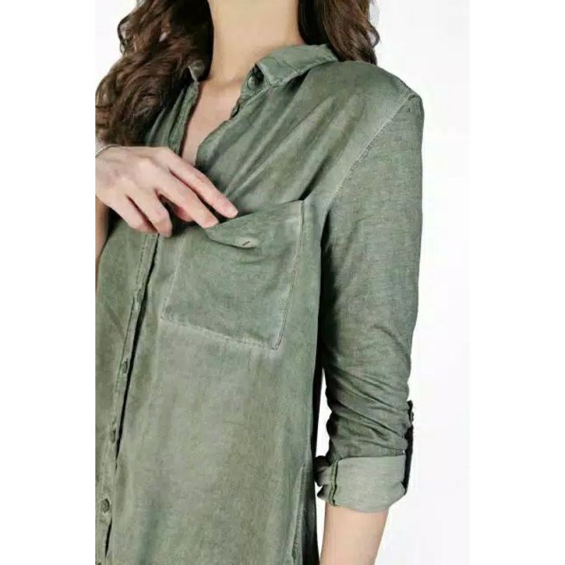 S oliver washed tunik shirt grey/Sisa Export Original