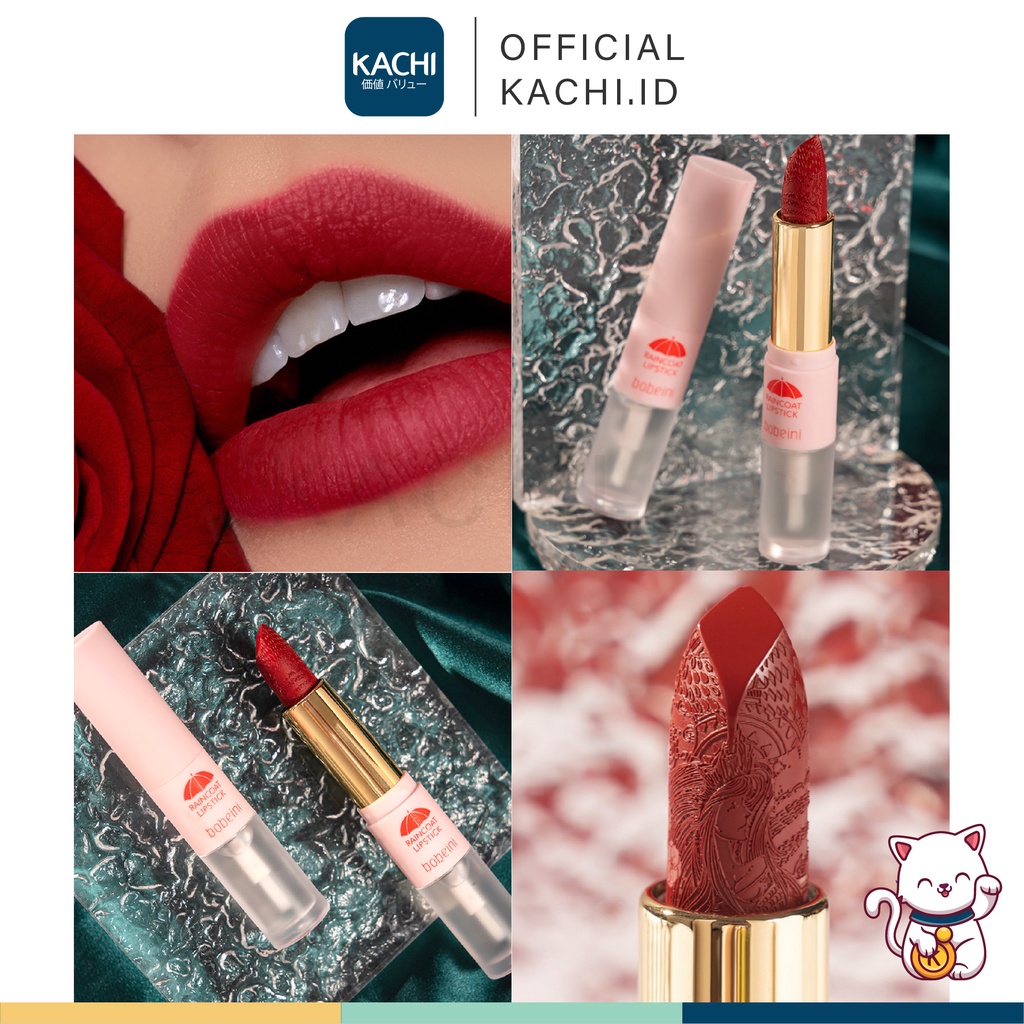 KACHI - BOBEINI Premium Raincoat Lipstick Double Function Lipgloss Lipstik BO005