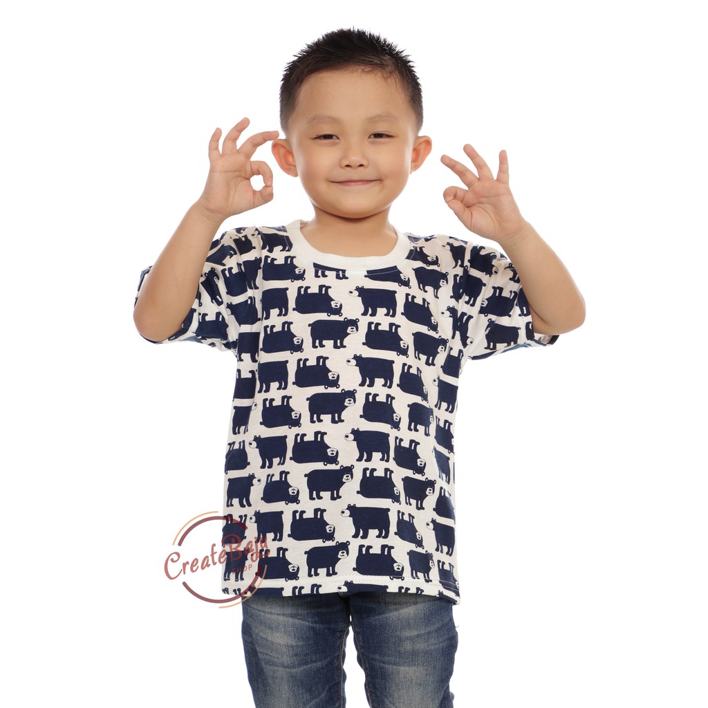 KAOS ANAK LAKI BERUANG  1-7 TAHUN BAJU ATASAN ANAK LAKI FASHION TERMURAH