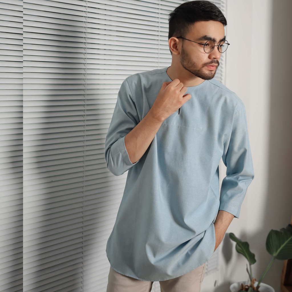 Le Najwa Kemeja Koko Polos Pria Luzain Shirt