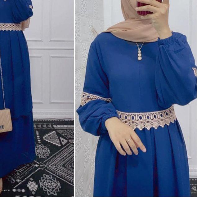 ❆ GAMIS MALAYSIA KOMBINASI RENDA MALAYSIA DRESS MALAYSIA GAMIS CERUTY BABYDOLL RENDA MATT BABYDOLL ۝