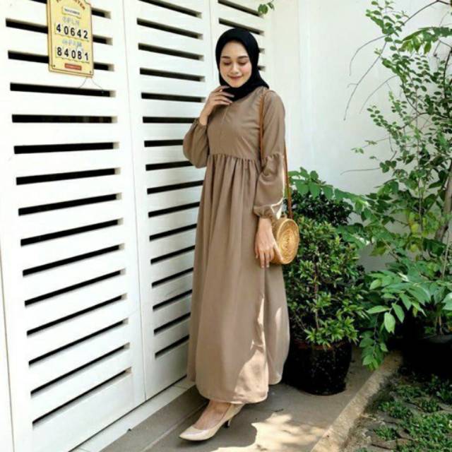 SIMPLY DRESS / DRESS TANGAN BALON / DRESS POLOS  sv     sh