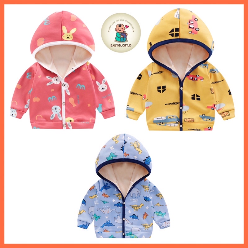 Jaket Sweater Sd Kecil Lucu Sweater Hoodie Anak Kartun Bts Sweater Fleece Baju Anak Unisex Cod Korea