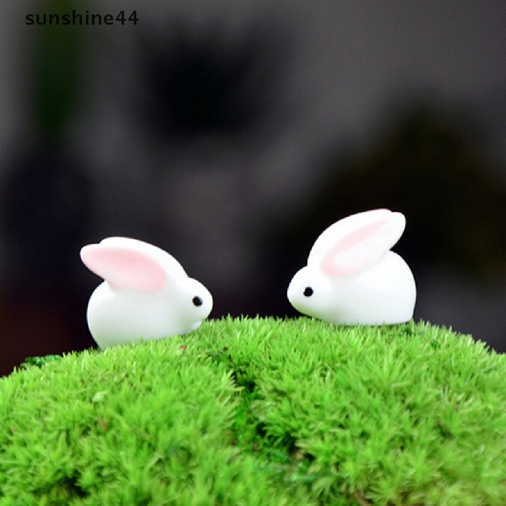 Sunshine Miniatur Kelinci Bahan Resin Untuk Dekorasi Taman