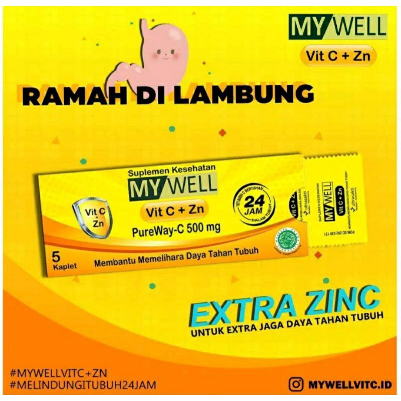 VITAMIN C+zinc/VITAMIN C 500mg/my well vitamin C+zinc/vit C+zinc