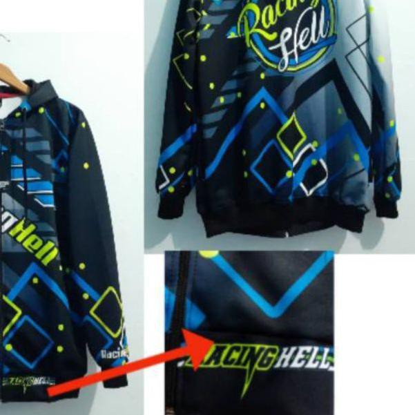 ➲ Jaket racing hell. Switear jaket Racing Hell size. L. / XL dewasa ✬