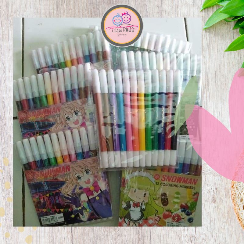 

iLovePAUD - Snowman Spidol 12 Warna