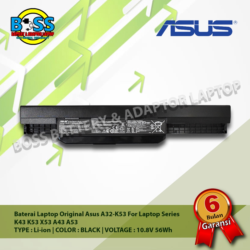 Baterai Original Asus A32 - K53 K43 48Wh