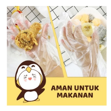 Bagus PiPi Sarung Tangan Plastik Anak Tebal 10 Mikron 100 pcs