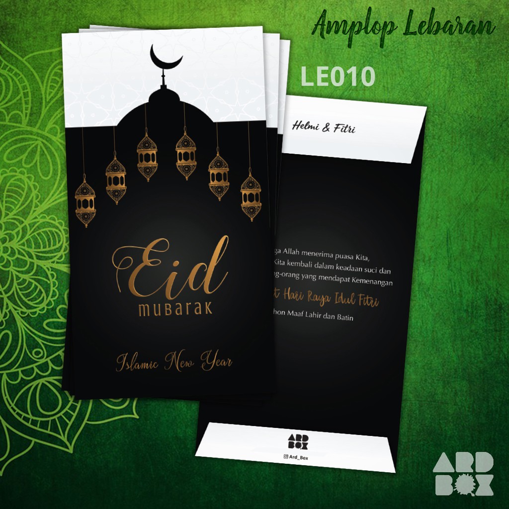 

Amplop / Angpao Lebaran Idul Fitri Exclusive Custom Nama Terbaru Black Gold LE010