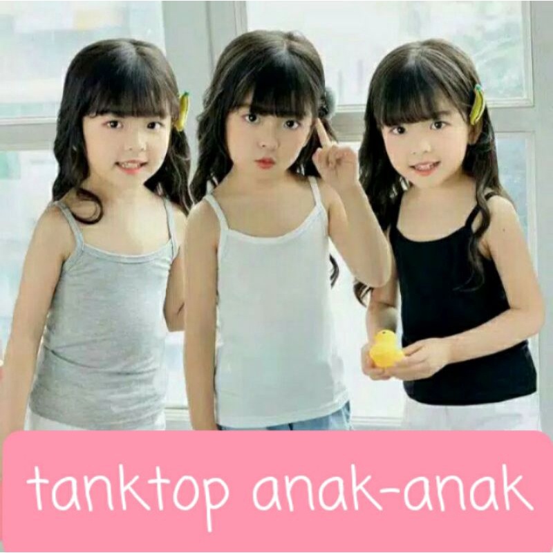 Tanktop Anak Perempuan / Kaos Singlet Dalaman Anak Sekolah  Murah 4-10 tahun