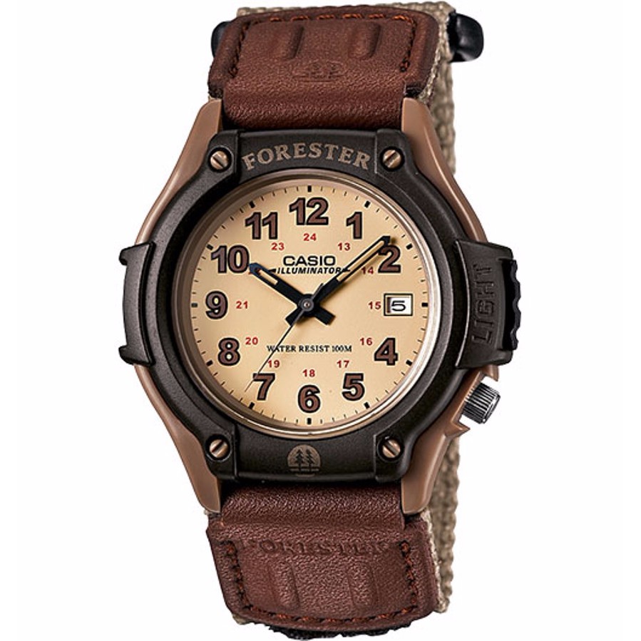 Casio Analog Jam Tangan Pria Canvas Cokelat FT-500WC-5B Original