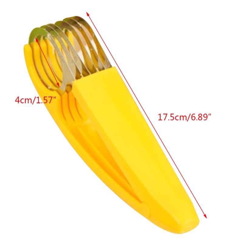 Alat Pengiris Pisang Sayuran Buah Salad Multifungsi Bahan Stainless Steel Untuk Dapur