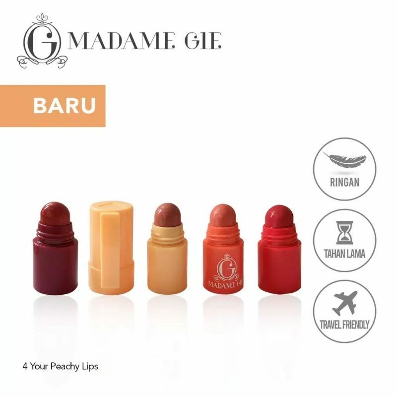 MADAME GIE Four Your Peachy Lips - Make Up Lips Four In One