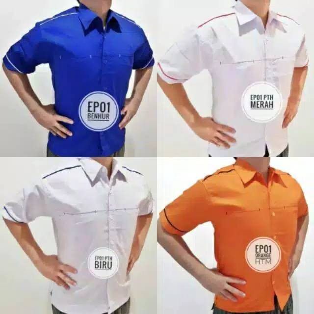 KEMEJA KERJA PUTIH PENDEK,SERAGAM KERJA PRIA