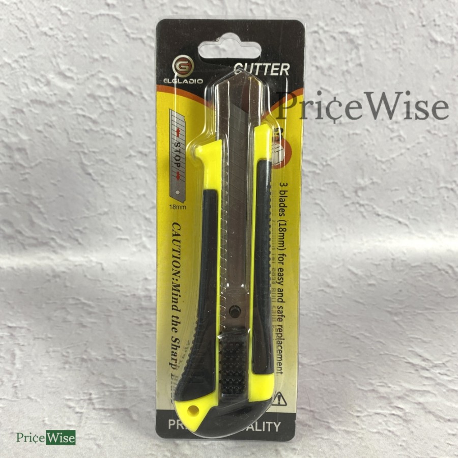 

Cutter 18mm Refill isi 3pcs Elgadio / Knife / Pisau Gunting / Kater