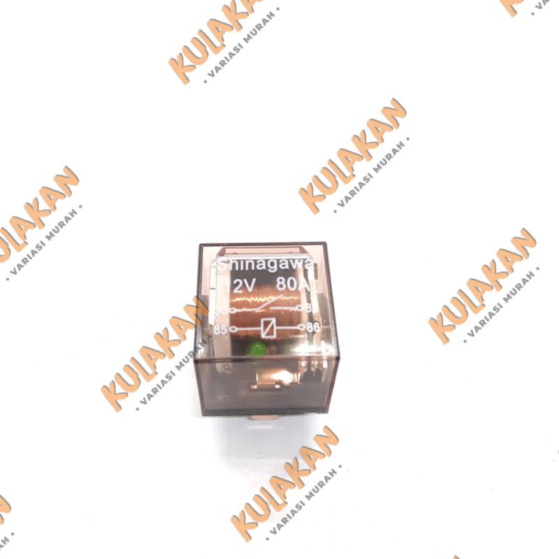 Relay Klakson Lampu Transparan 4 Kaki Pin 40A 12 Volt Indikator Led Bukan Hella