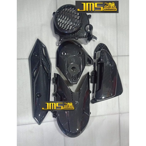 cover tutup carbon paketan cvt sambungan/keong cvt filter hawa tutup kipas tutup knalpot beat deluxe 2020 genio scoopy fi 2020 beat street 2020 new zoro