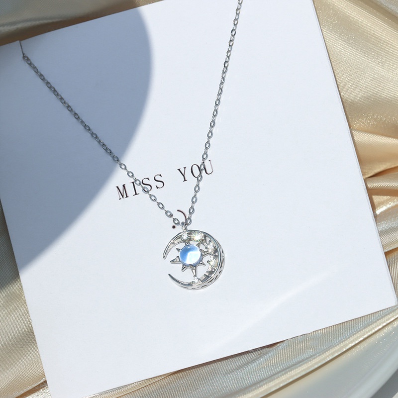 Women's Necklaces Moon and Eight-pointed Star Light Luxury Temperament Niche Design 2021 Trendy