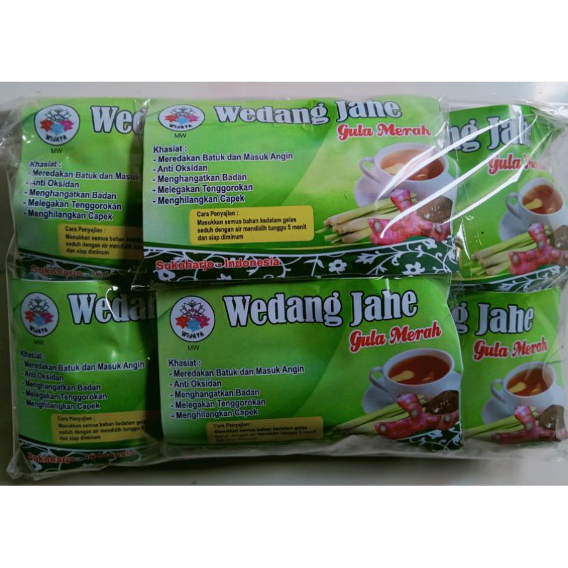 

Wedang Jahe Gula Merah Khas Solo Wijaya MW isi 10 pcs