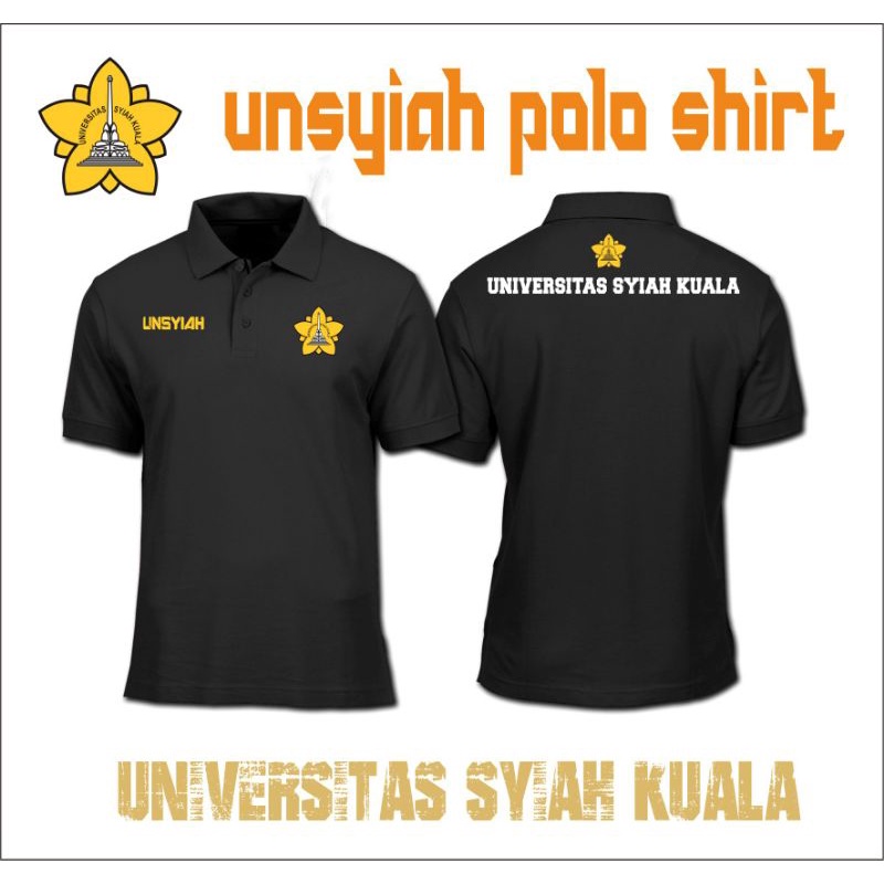 Polo shirt UNSYIAH ACEH/ Kaos Polo Universitas Syiah Kuala Black Navy