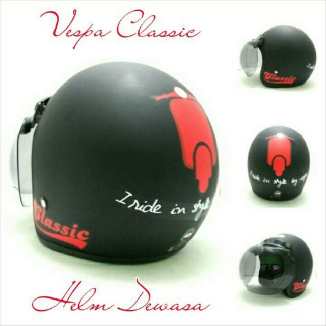Helm Bogo Motif Vespa Classic Dof