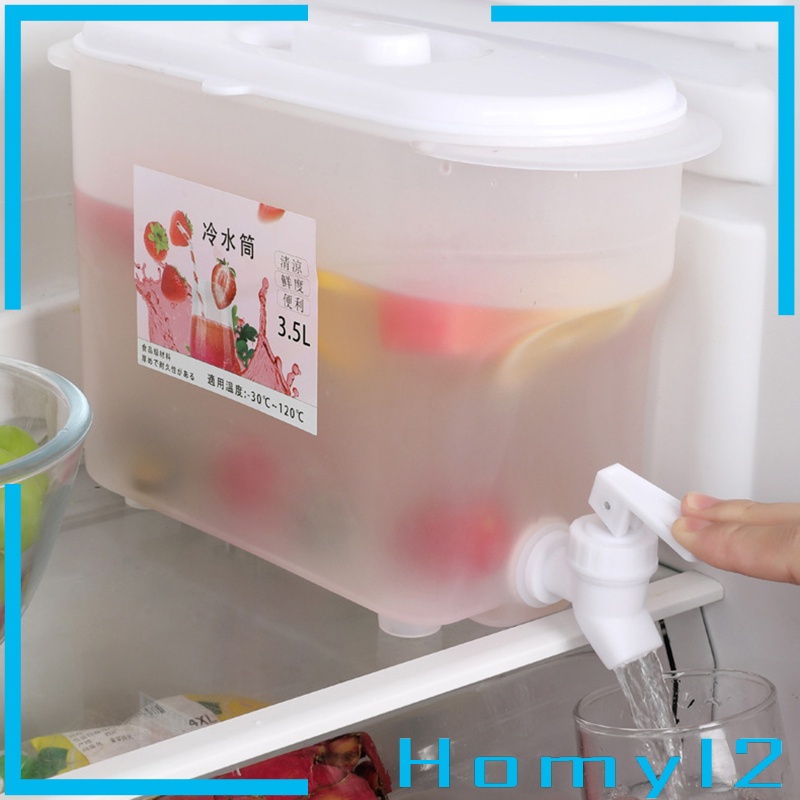 [HOMYL2] Fridge Water Jug Cold Lemon Juice Pitcher Beverage Drink With Faucet Kitchen