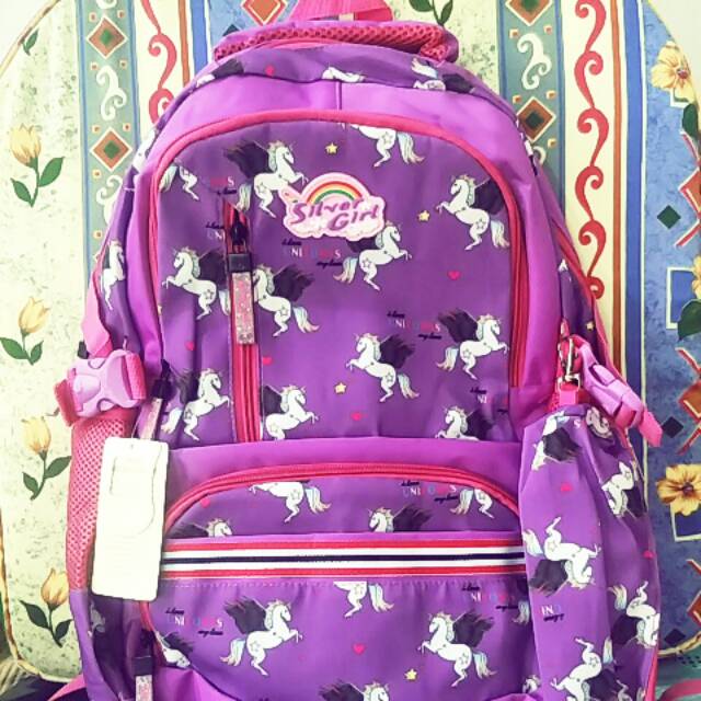 Tas alto silver girl untuk anak perempuan unicorn