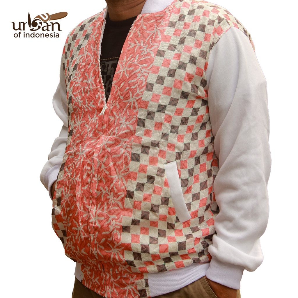 Jaket Batik Urban of Indonesia Pink Catur