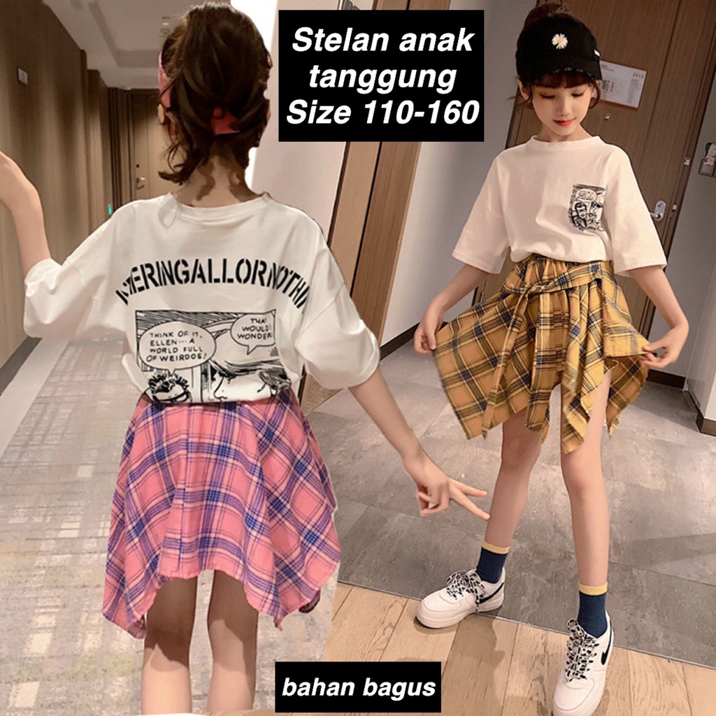 (LOLI-JKT)BS-174 STELAN ANAK CEWEK HIM ROK ASIMETRIS SIZE 110-160