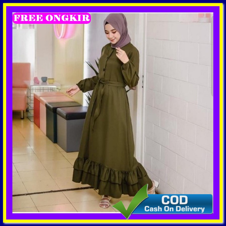 Dress Perempuan Dress Wanita Korea Dress Polos Dress Wanita Fashion Muslim Dress Wanita Dress Kekini