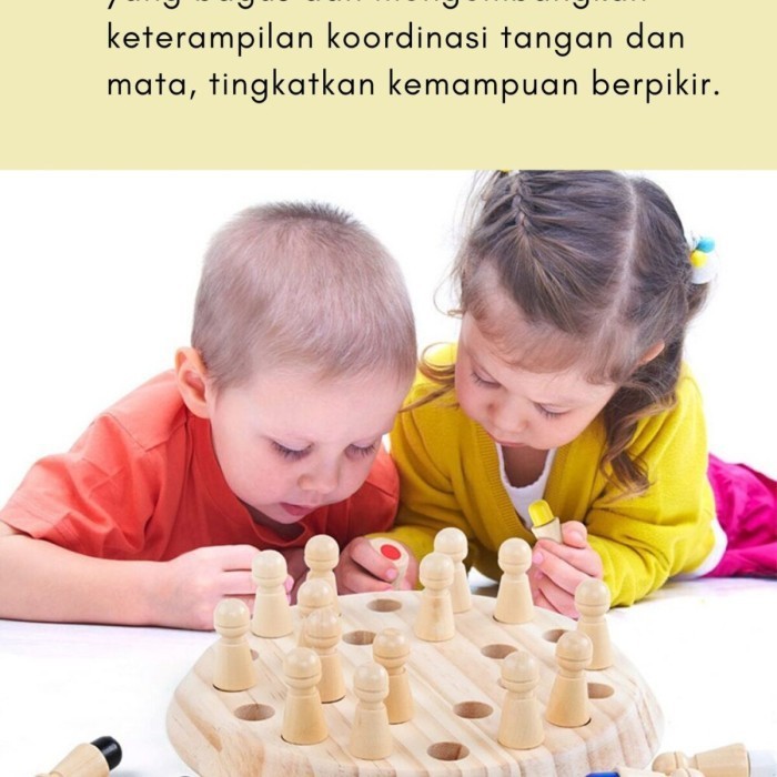 brain colour memory halma kids education mainan konsentrasi anak