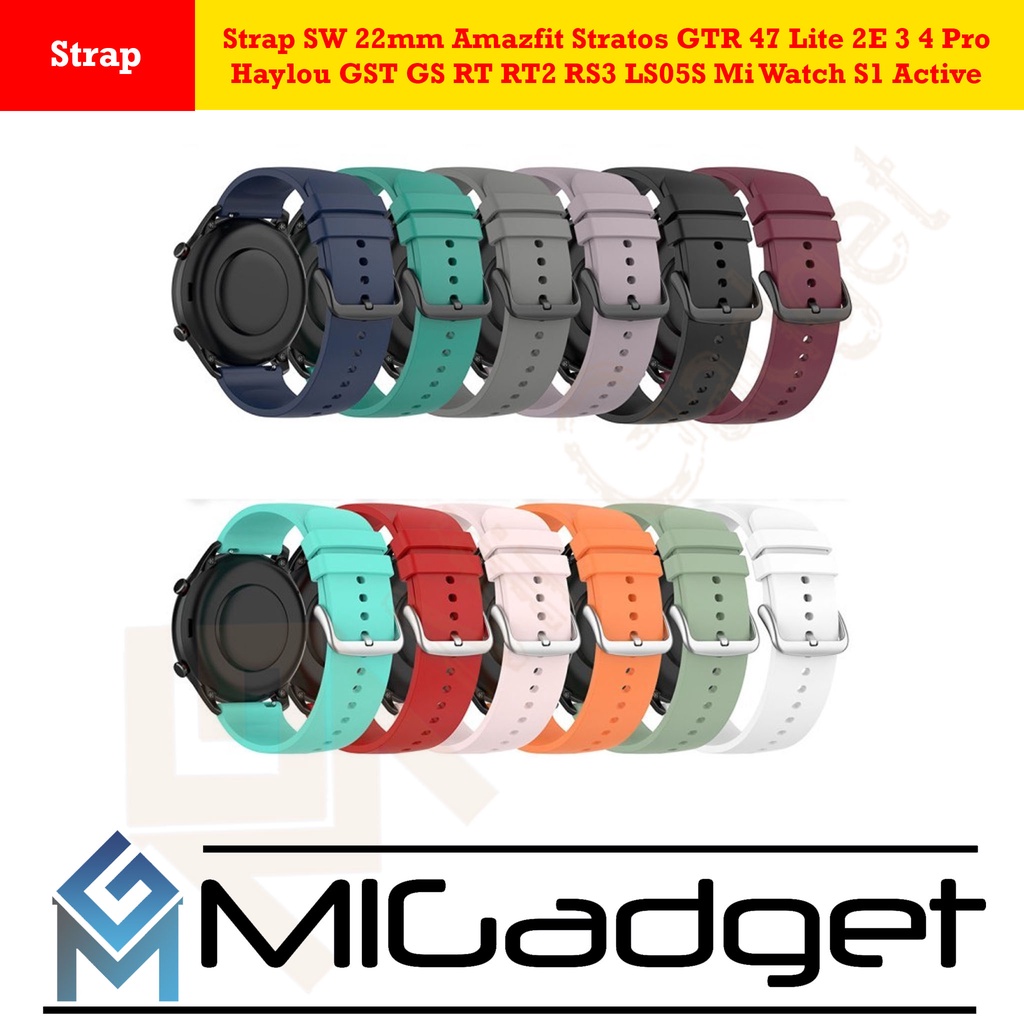 Strap SW 22mm 22 mm Amazfit Stratos GTR 47 Lite 2E 2 E 3 4 Pro Haylou GST GS RT RT2 RS3 LS05S Mi Watch S1 Active Strap