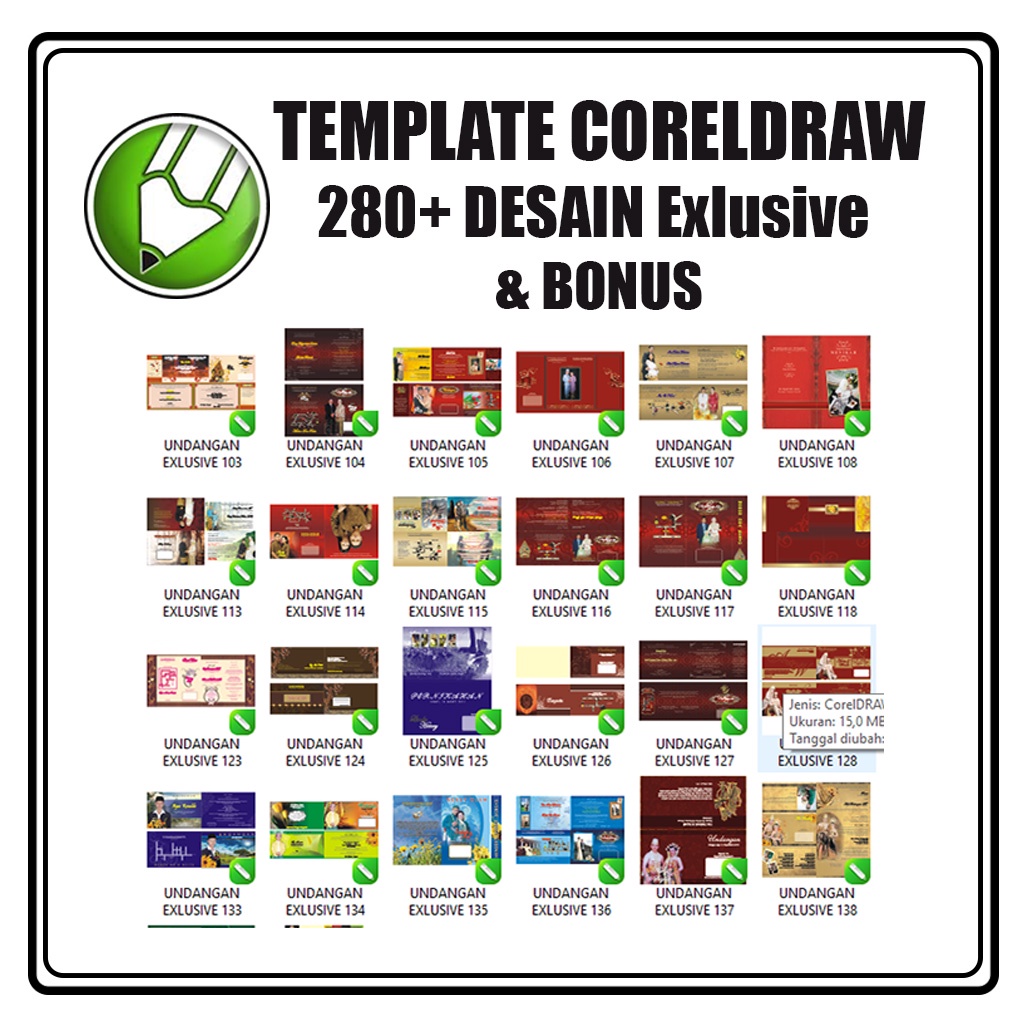 280+ Desain Undangan Exlusive Editable CorelDraw siap edit