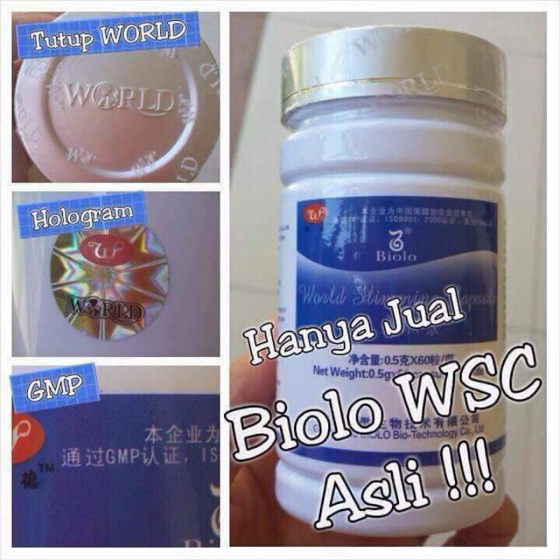 [BISA COD] WORLD SLIMMING CAPSULE (WSC) BIOLO | WSC BIOLO | BIOLO WSC ORIGINAL -->> BERGARANSI RESMI