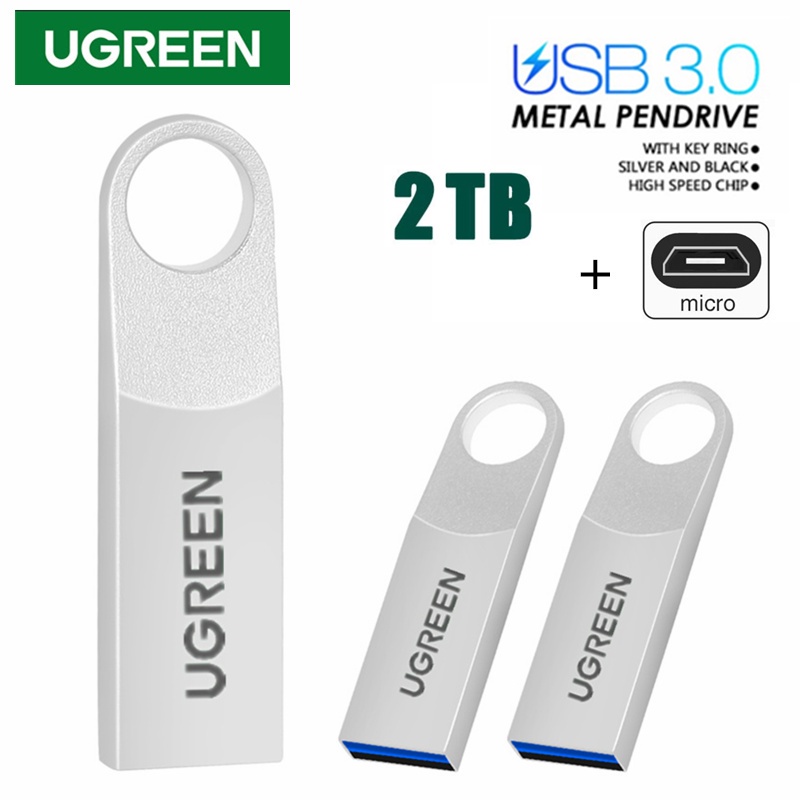 Ugreen Flash Disk USB 3.0 Kapasitas 2TB Bahan Metal Anti Air