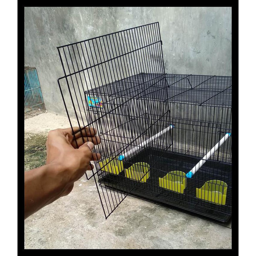 Kandang Lipat Kucing Kelinci Musang Burung Lovebird Ayam Sekat 60X40