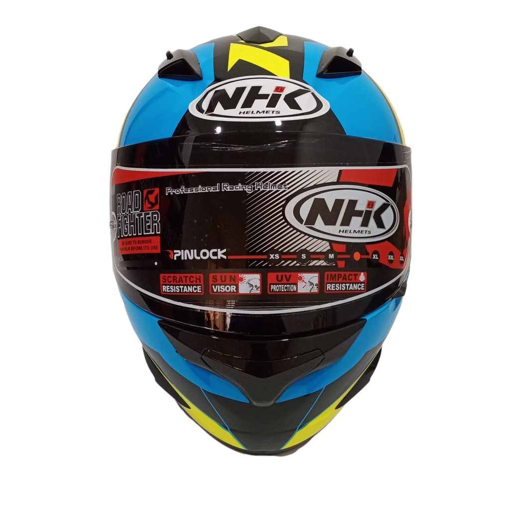 HELM NHK RACE PRO BIOS BLUE FLO HELM FULL FACE