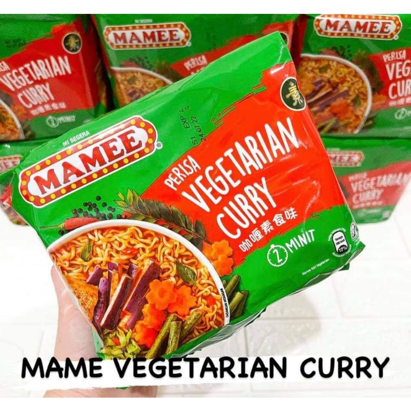 

mamee vegetarian | mamee mie vegetarian rasa kari | 1 pack 5 bungkus