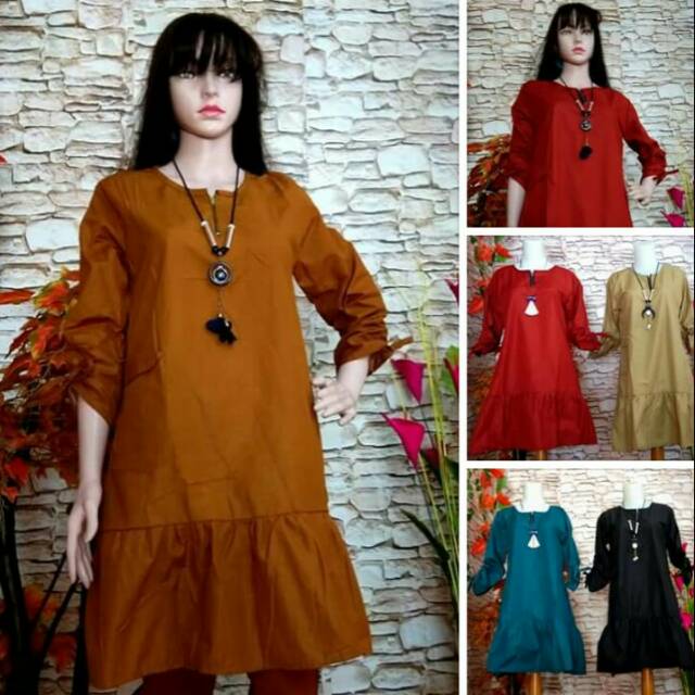 Tunik katun atasan katun tunik busui