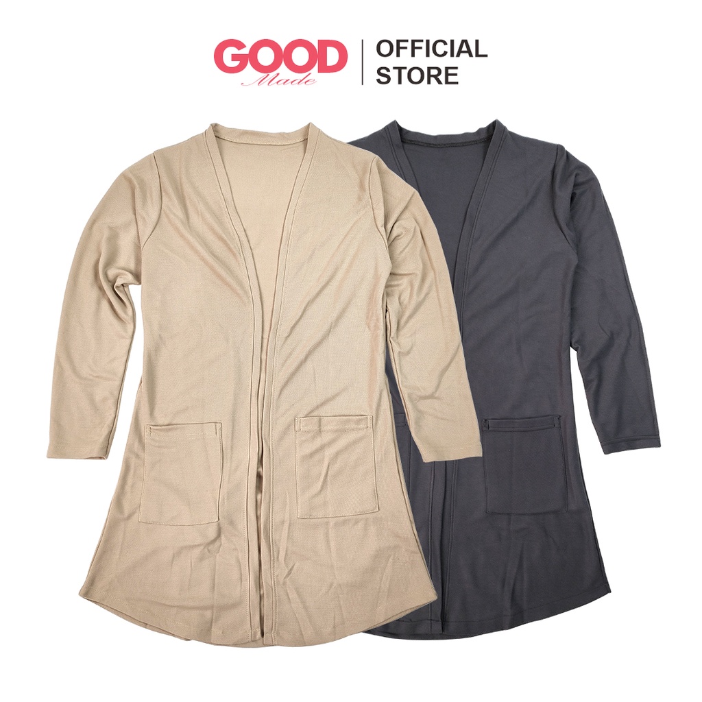 GOOD MADE - Long Cardigan Panjang | Cardigan Lacost Wanita | Muslimah Kardigan | Outer Polos | Atasan Wanita | COD