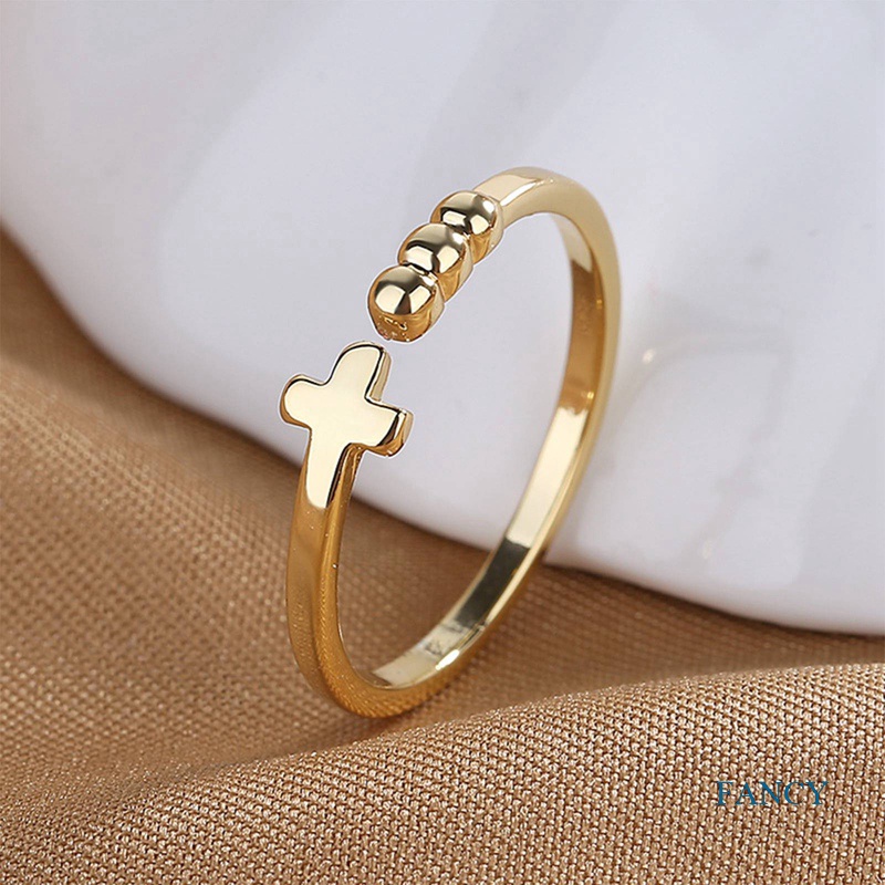 Cincin Sterling Silver 925 Bentuk Salib Untuk Wanita