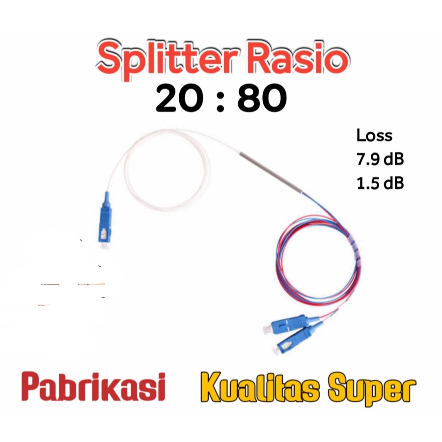 Splitter Ratio Fiber Optic 20:80