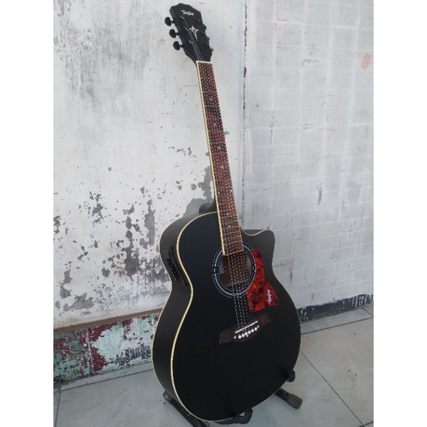 GITAR AKUSTIK ELEKTRIK TAYYLOR Custom GRATIS KABEL JACK &amp;  PACKING KAYU