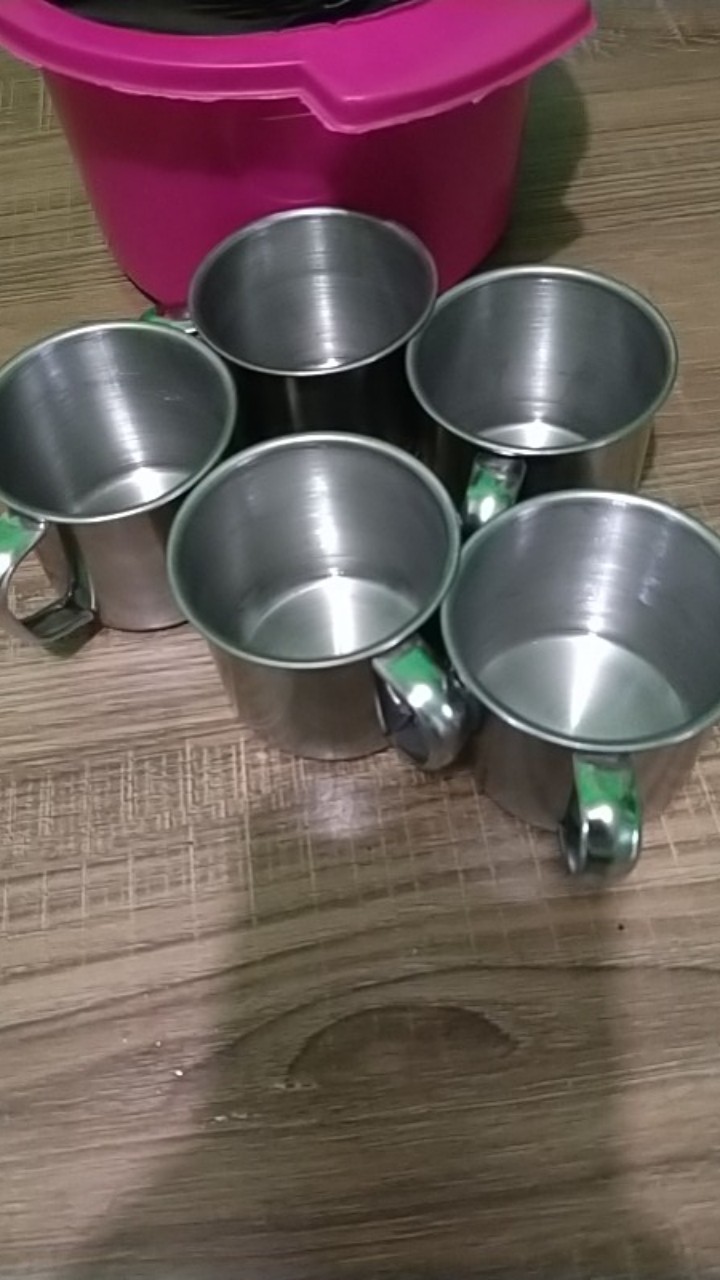 Mug Cangkir Stainless Steel 555 Kecil Murah Untuk Kopi Teh Dan Susu